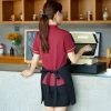 2023 new design tranditional chinease design women men waiter shirt uniform restaurant tea store workwear