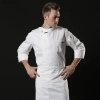 Europe design short sleeve jacket for chef work invisual button design Color White