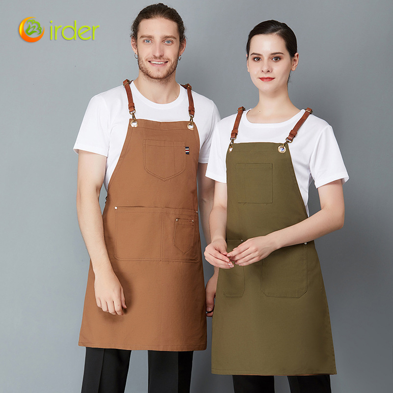 Europe design good quality canvas halter apron waiter chef apron