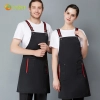 bright red strap halter apron for restaurant bar store waiter Color Black