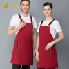 bright red strap halter apron for restaurant bar store waiter Color Wine