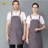 France design upgrade restaurant waiter apron long halter apron Color Grey
