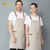 France design upgrade restaurant waiter apron long halter apron Color Khaki