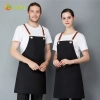 France design upgrade restaurant waiter apron long halter apron Color Black