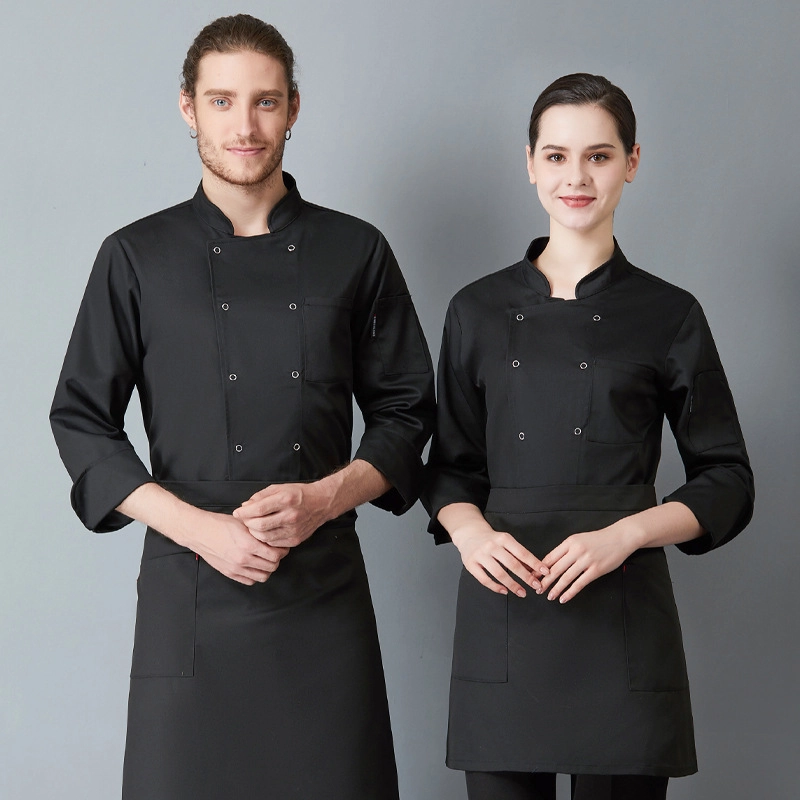 double breasted long sleeve chef blouse chef coat good fabric