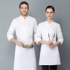 Europe style long sleeve chef blazer uniform free hat