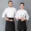 black denim good fabic chef jacket uniform