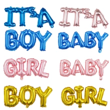 "it's a boy/girl baby" letter style aluminum foil letter ballon