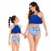 2025 blue printing water playing one-piece bikini lay swimwear for women model 098 Color Color 7