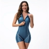 2025 high quality Low resistance short sleeve women swimwear girl trainging suit model 1021 Color Color 6