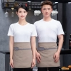 denim large pocket short apron for waiter store staff waitress