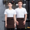 denim large pocket short apron for waiter store staff waitress Color Color 14