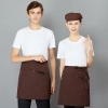 Europe American restaurant cafe waiter apron short apron with pocket Color Coffee