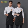 personality Europe design upgrade restaurant chef jacket with apron chef coat