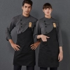 personality Europe design upgrade restaurant chef jacket with apron chef coat