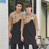 personality Europe design upgrade restaurant chef jacket with apron chef coat