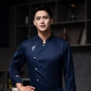 deep blue color women men chef jacket cooking workwear