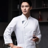 deep blue color women men chef jacket cooking workwear