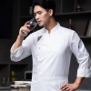 deep blue color women men chef jacket cooking workwear