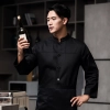 two parts patchwork front chef jacket chef blouse Chinese restaurant