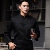 two parts patchwork front chef jacket chef blouse Chinese restaurant