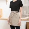 classic simple waiter short apron unisex design logo embroidery supported Color Khaki