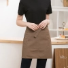 classic simple waiter short apron unisex design logo embroidery supported Color Coffee