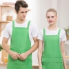 candy solid color women men apron waiter apron housekeeping Color Green