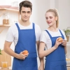 candy solid color women men apron waiter apron housekeeping Color Blue