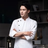 fast food restaurant chef workwear uniform coat jacket side open 1113