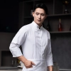aututn new Asian style restaurant working staff chef uniform chef jacket Color White