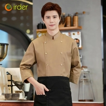 casual loose good fabric restaurant chef baker jacket uniform custom logo