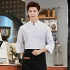 casual loose good fabric restaurant chef baker jacket uniform custom logo