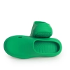 light weight breathable slippers thick soled men's and women's casual solid color outdoor cover head shoes Color Green