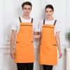 solid color green store fruit store staff working apron halter apron Color Orange