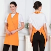 high quality cafe/green store cross halter waitress women apron Color Orange