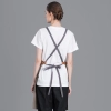 Freach restaurant canvas fabric waitress waiter apron black/khaki color