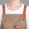 Freach restaurant canvas fabric waitress waiter apron black/khaki color