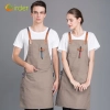 Freach restaurant canvas fabric waitress waiter apron black/khaki color