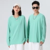 long sleeve plain color women men tshirt combed cotton tshirt