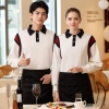 autumn Europe style pathwork women men tshirt polo shirt working wear
