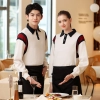 autumn Europe style pathwork women men tshirt polo shirt working wear