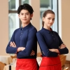 better fabric long sleeve turn down collar tshirt polo staff uniform