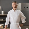handsome right open closure chef jacket for resturant bakery bread store
