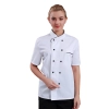 hot sale classic short sleeve double breasted chef work uniform jacket summer