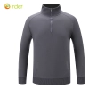 2025 waiter uniform fleece lining men women sweater solid color
