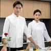 professional design breathable fabric japanese restaurant chef coat long sleeve blouse