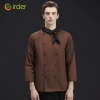 2022 Italy restaurant staff uniform coffee color chef coat men blouse