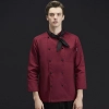 2025 Italy restaurant staff uniform coffee color chef coat men blouse