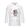 Chinese restaurant zhong guo long embroidery chef coat chef uniform